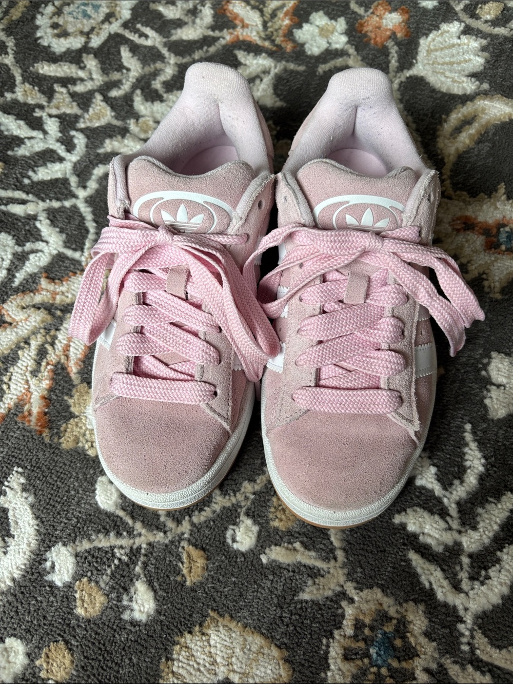 adidas Kids Pink Suede Low-Top Sneakers